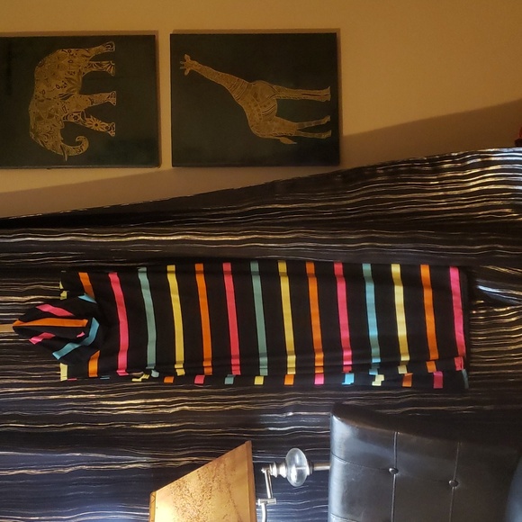 NWOT Beach Covered Up Hooded Lightweight Rainbow  Striped Summer Dress Pockets - Picture 12 of 16